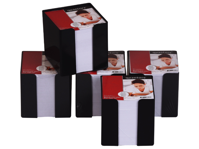 Memokubus Quantore 10x10x9cm zwart met 900vel