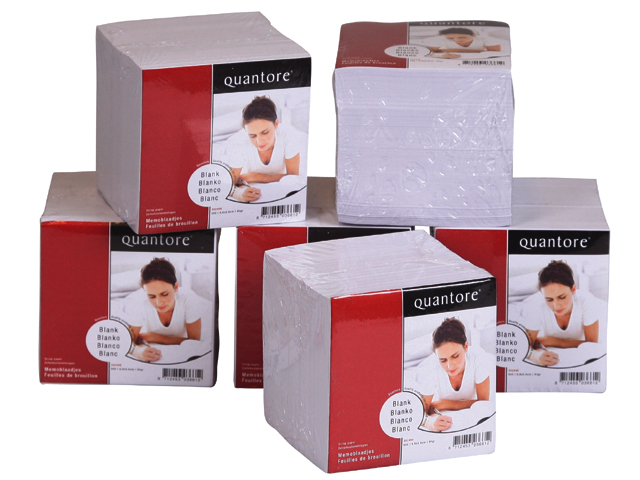 Memoblok Quantore kopgelijmd 98x98mm 900 vel