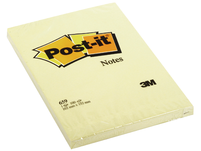 Memoblok 3m post-it 659 152x102 geel