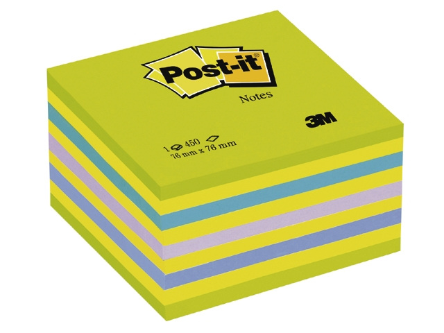 3m post-it kubus 76x76mm neon