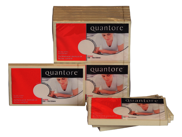 Memoblok Quantore 76x127mm geel 100 vel