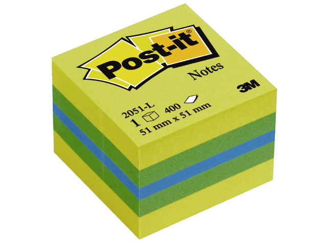 3m post-it minikubus 2051l 51x51mm