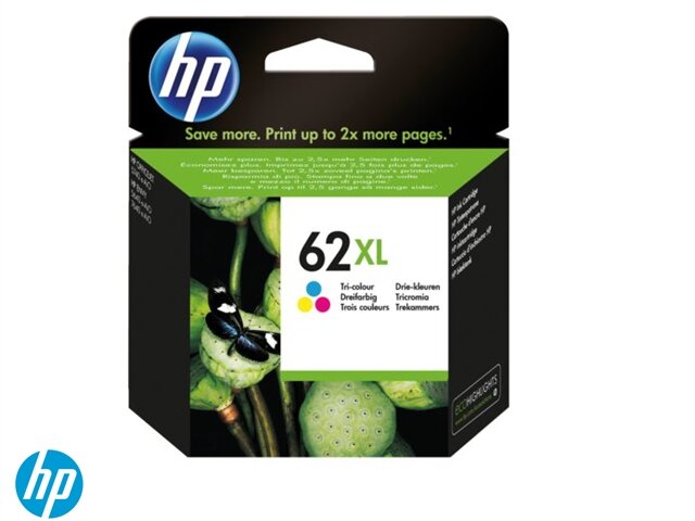 Hp inktcartridge c2p07ae 62xl kleur