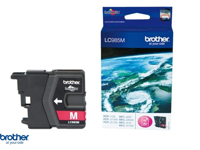 Brother inktcartridge lc985bk  rood