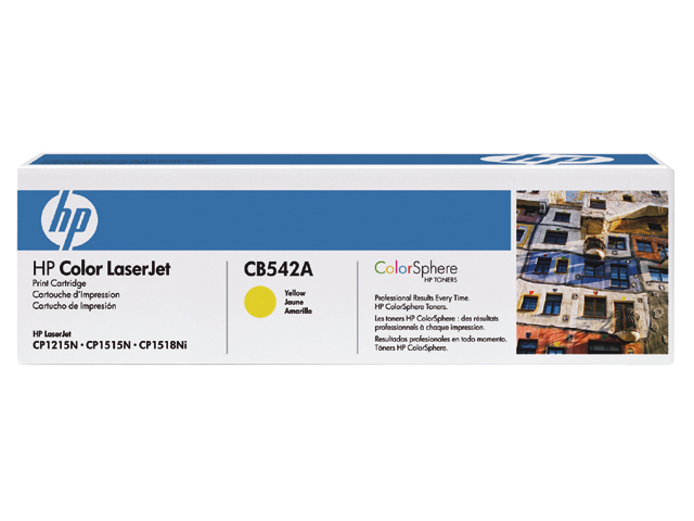 Hp cartridge cb542a       geel
