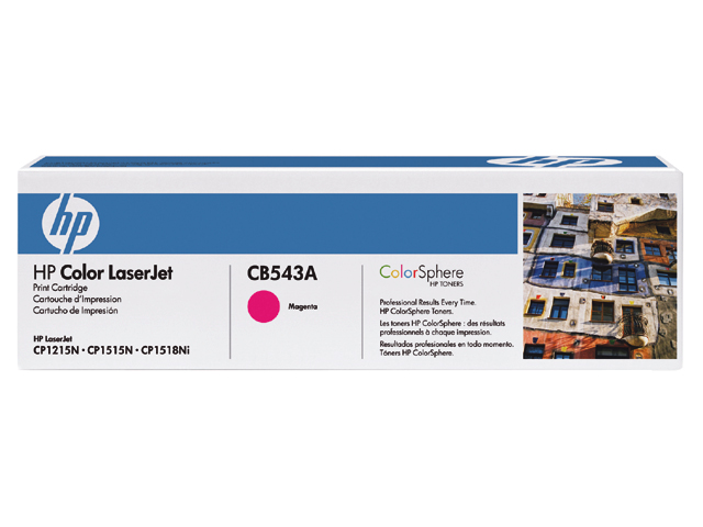 Hp cartridge cb543a       rood