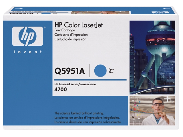 Hp tonercartridge q5951a      blauw