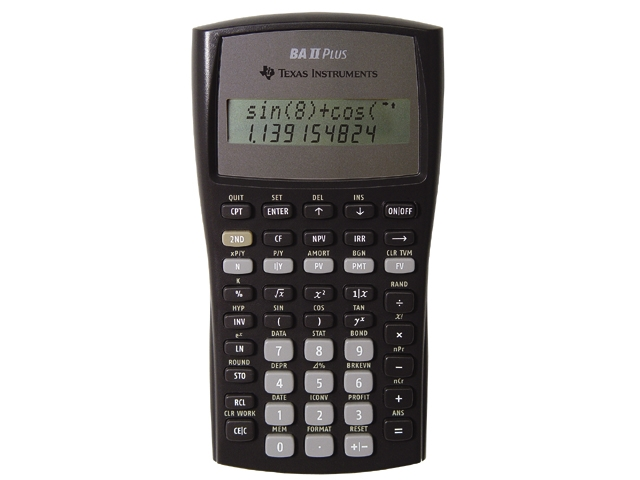 rekenmachine ti ba ii plus