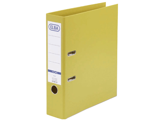 Elba ordner smart pp geel   a4 80mm