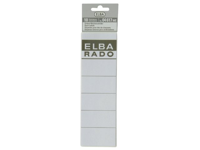 rugetiket elba 59x190mm wit/grijs