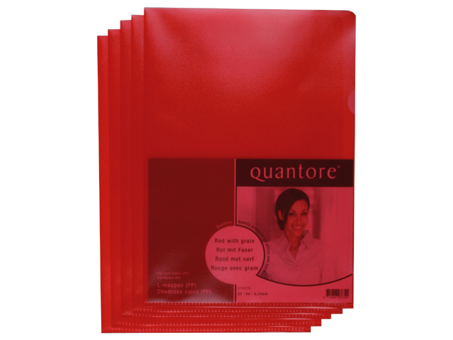 Insteekmap L-model Quantore A4 PP 0.12mm rood
