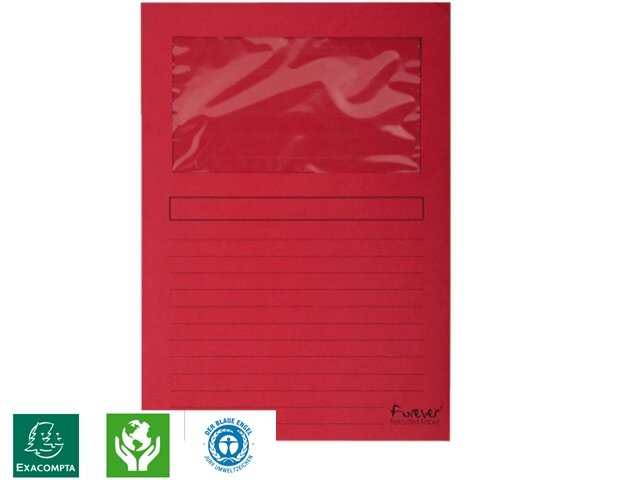Insteekmap l-model+venster rood  a4