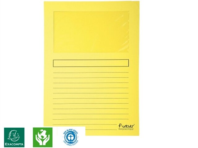 Insteekmap l-model+venster geel  a4