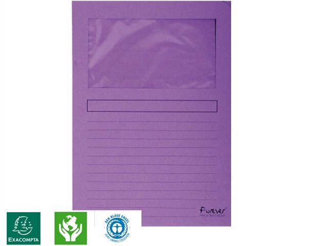 Insteekmap l-model+venster paars a4 (100)
