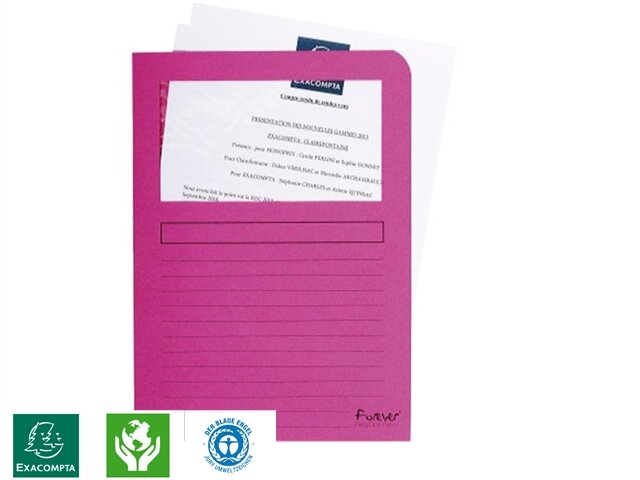 Insteekmap l-model+venster roze  a4 (100)