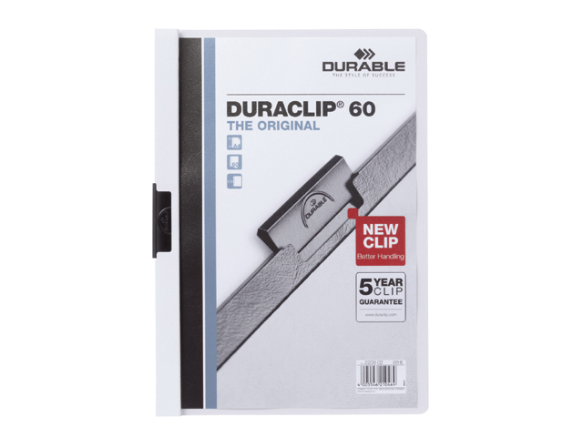 klemmap durable 2209 a4 pl/tr 6mm wit