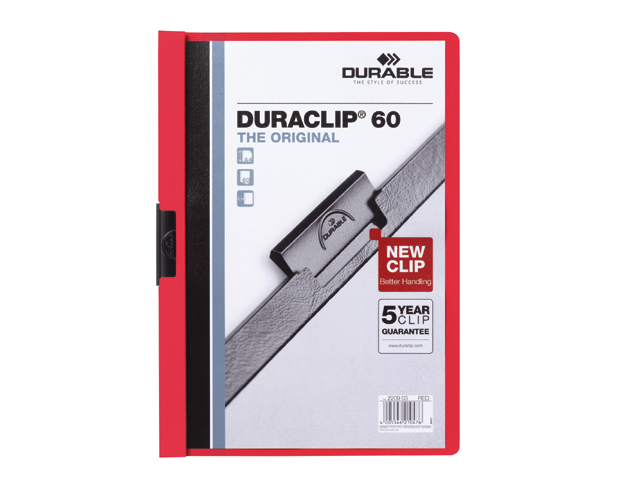 klemmap durable 2209 a4 pl/tr 6mm rood