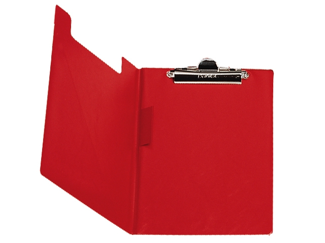 Schrijfmap met metalen klem rood