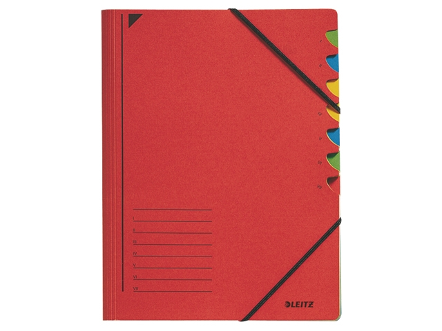 sorteermap leitz 3907 7vaks rood