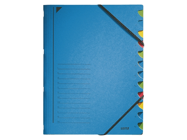 sorteermap leitz 3912 12vaks blauw