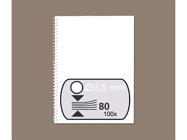 draadrug gbc 9.5mm 34r wit