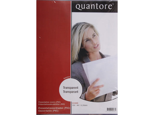 Voorblad Quantore A4 PVC 300 micron 100 stuks