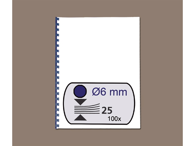 Bindruggen 21 ring blauw100st6 millimeter