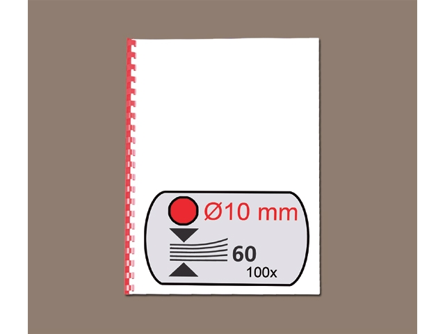 Bindrug 21-ring rood 100st10mm