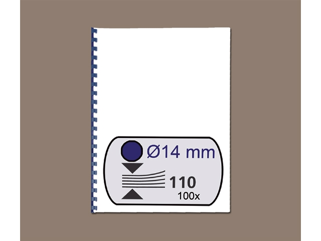 Bindrug 21 ring blau100st14 millimeter