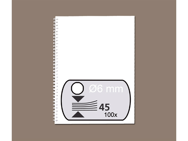 draadrug gbc 6mm 34r wit