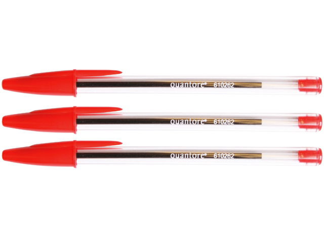 Balpen Quantore Stick rood medium