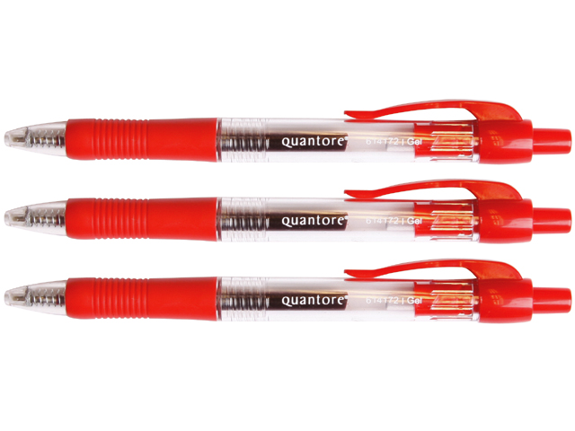 Gelschrijver Quantore grip drukknop 0.7mm
