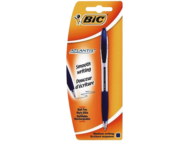 Balpen bic atlantis blauw