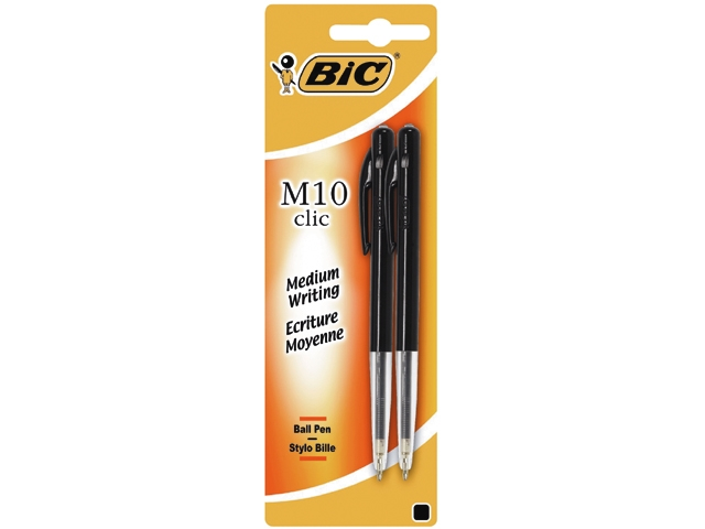 balpen bic m10 zwart blister