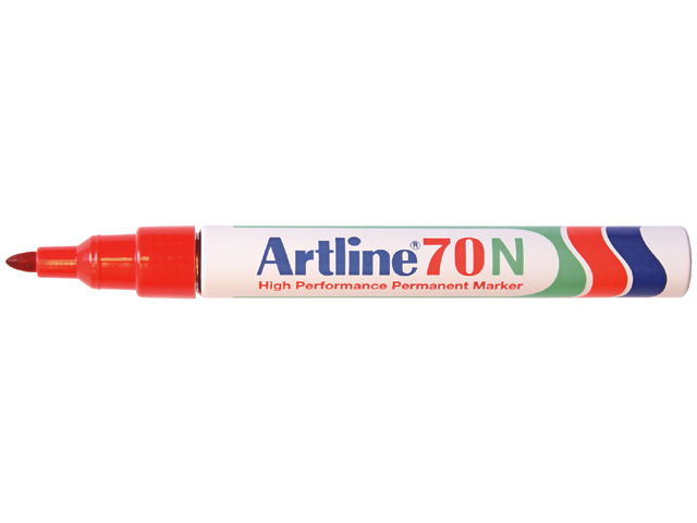 Viltstift artline 70 perm rond 1.5mm rood