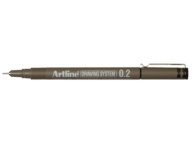Fineliner artline 0.2mm zwart