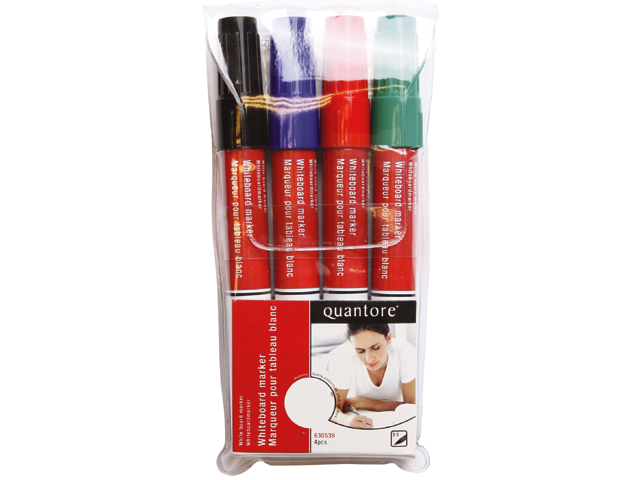 Whiteboardmarker Quantore rond 1-1.5mm 4 stuk