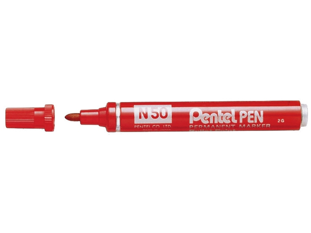 Pentel viltstift N-50          rood