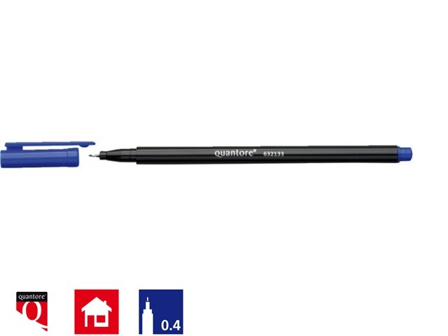 Fineliner Quantore blauw 0.4mm