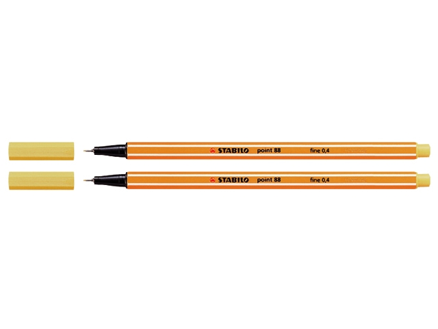 fineliner stabilo point 88 geel