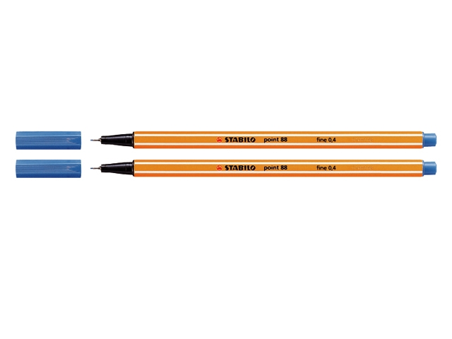 fineliner stabilo point 88 middelblauw