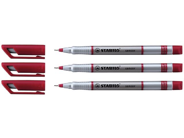 Fineliner stabilo sensor 189   rood