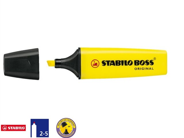 Stabilo markeerstift boss      geel
