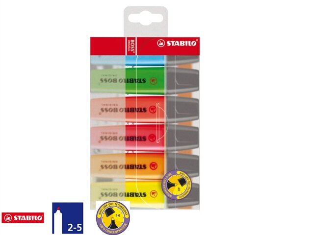 Markeerstift STABILO BOSS 70/6 (6 stuks)