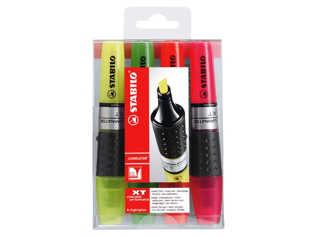 markeerstift stabilo boss luminator 4 st ass