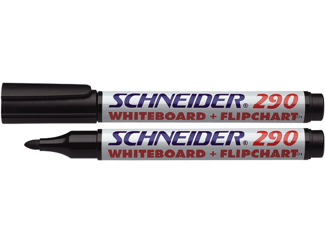Viltstift 290 whiteboard rond zwart