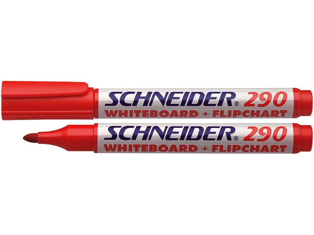 Viltstift 290 whiteboard rond rood