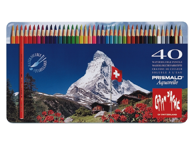 kleurpotlood caran d'ache aquarel doos 40st