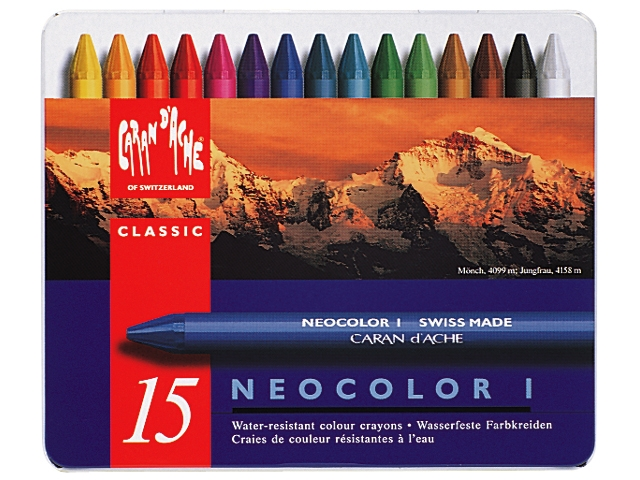 waskrijt caran d'ache neocolor i 15st ass
