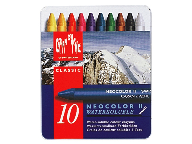 waskrijt caran d'ache neocolor ii 10st ass